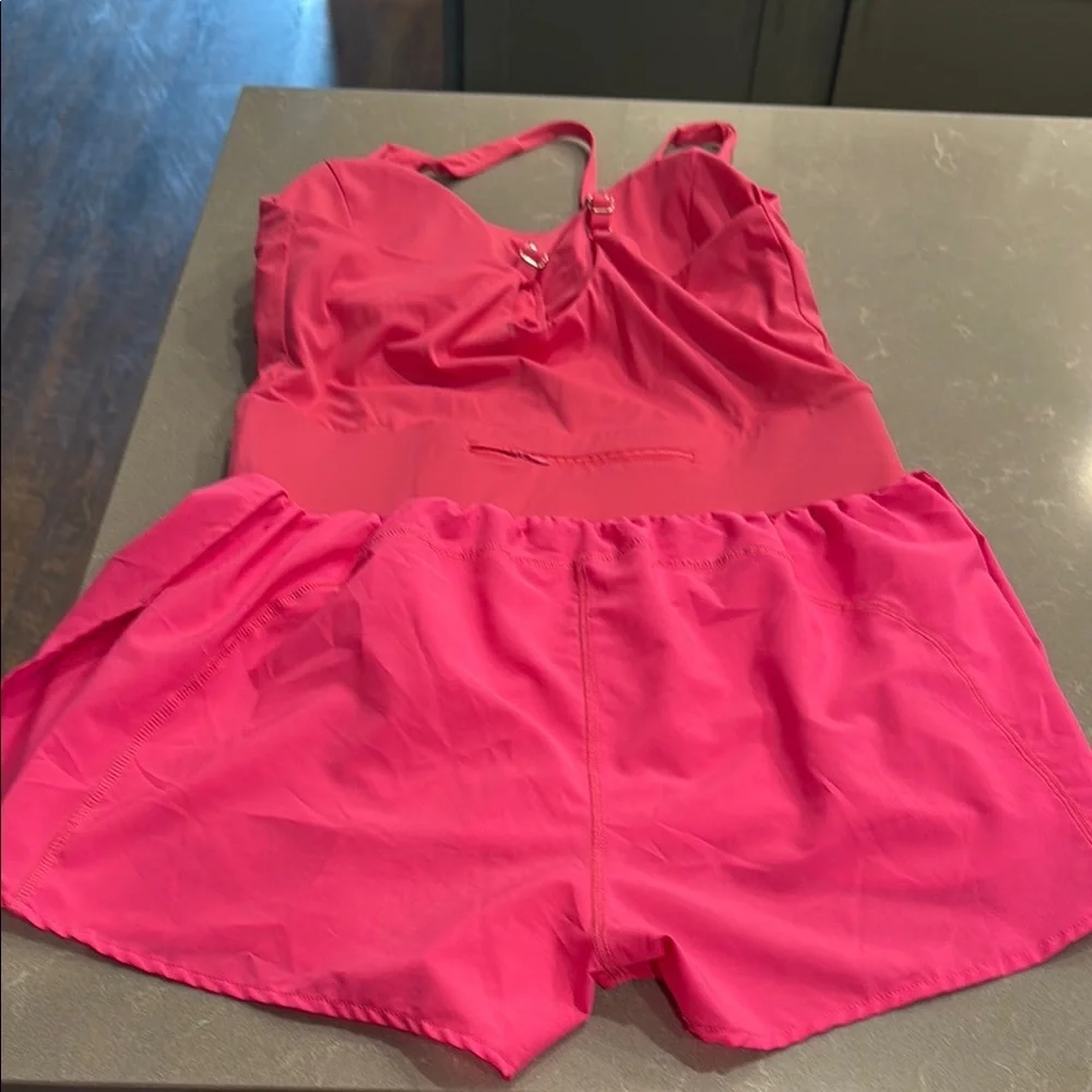 Vibrant Pink Sleeveless Jumpsuit Casual Romper - Picture 4 of 5
